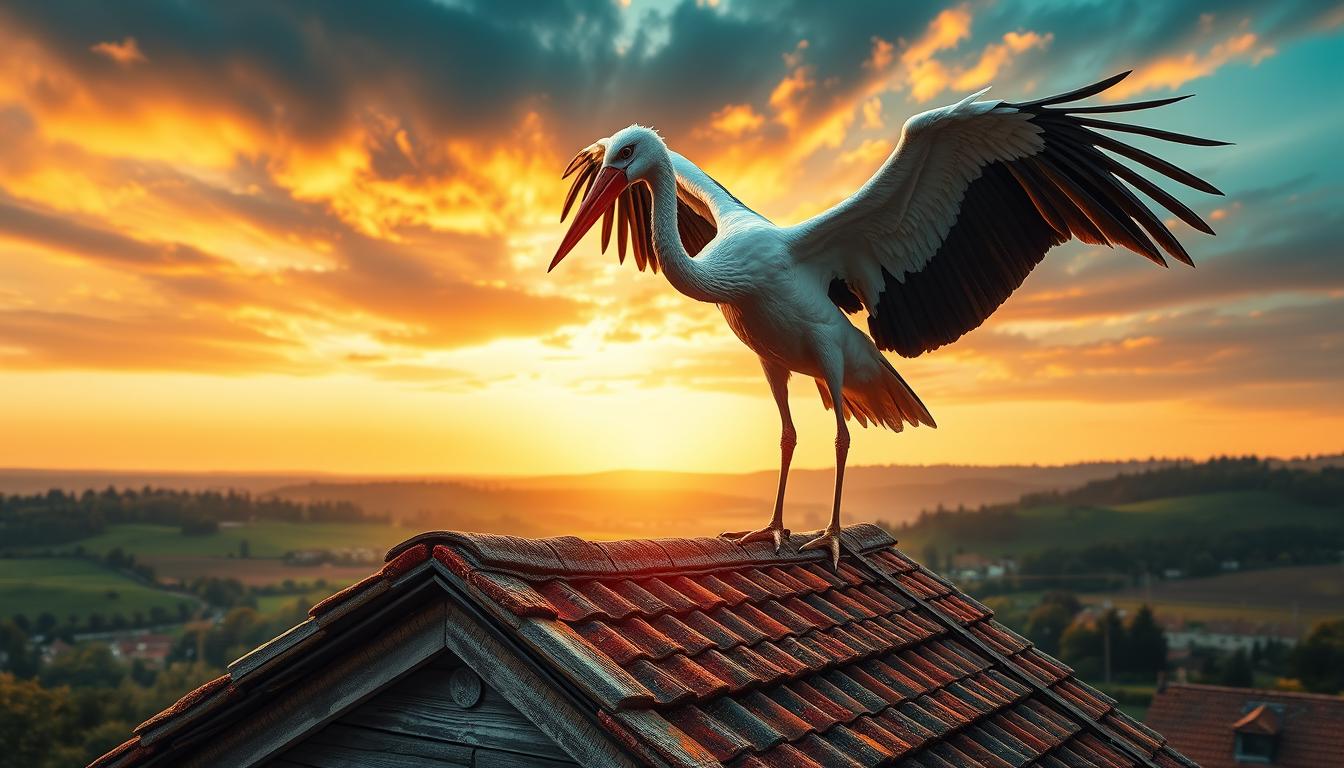 Bocian na dachu znaczenie