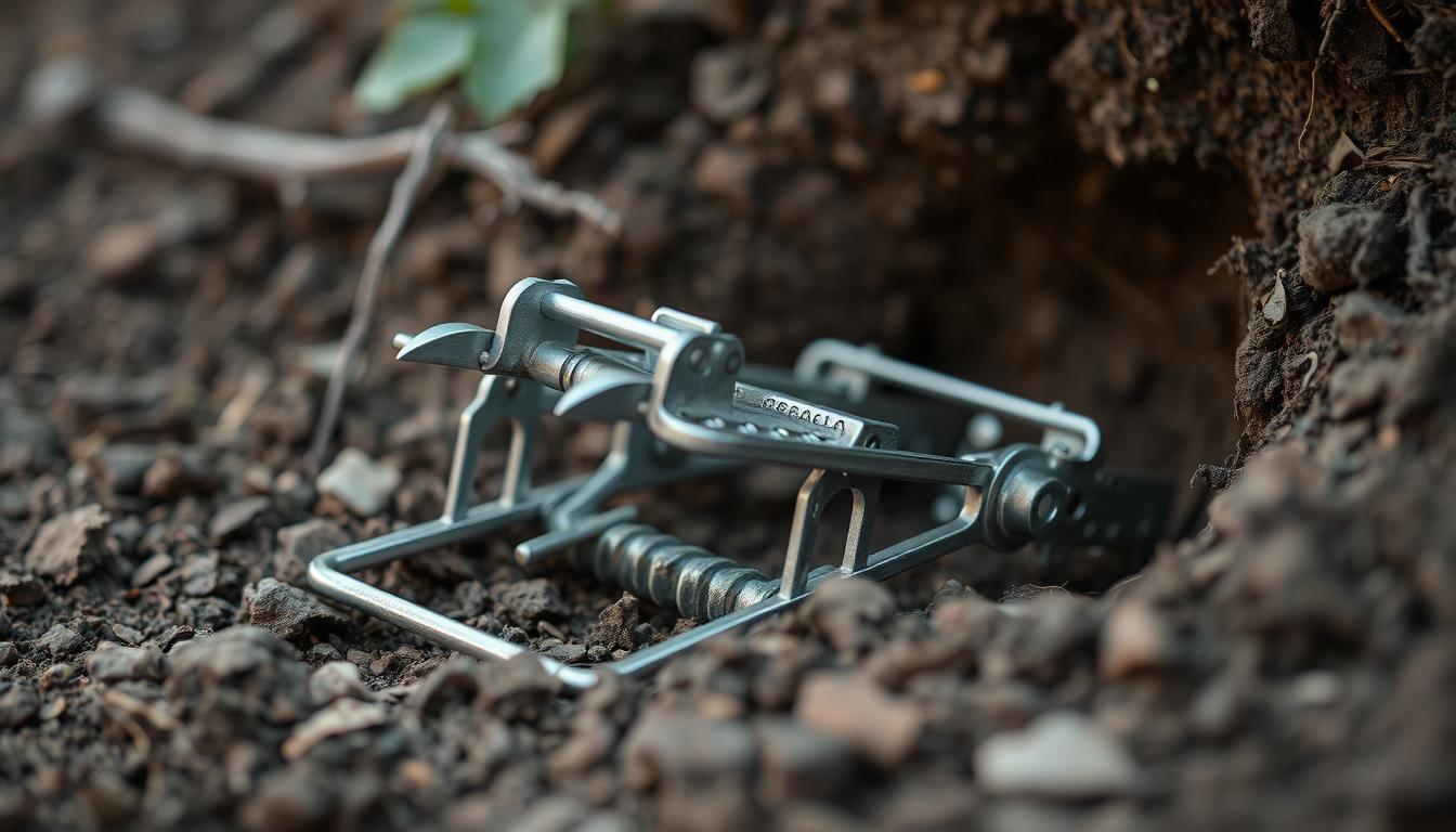 Metalowa pułapka na kreta jak założyć