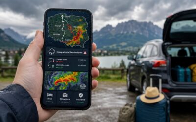 Urlop w Polsce przy alertach pogodowych wymaga kontroli IMGW, RCB, map radarowych, rezerwacji i ubezpieczenia. Sprawdź, kiedy zmienić trasę, nocleg, atrakcje i plan dnia bez strat.