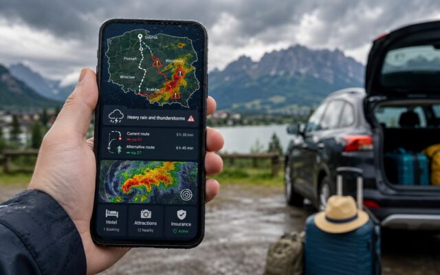 Urlop w Polsce przy alertach pogodowych wymaga kontroli IMGW, RCB, map radarowych, rezerwacji i ubezpieczenia. Sprawdź, kiedy zmienić trasę, nocleg, atrakcje i plan dnia bez strat.