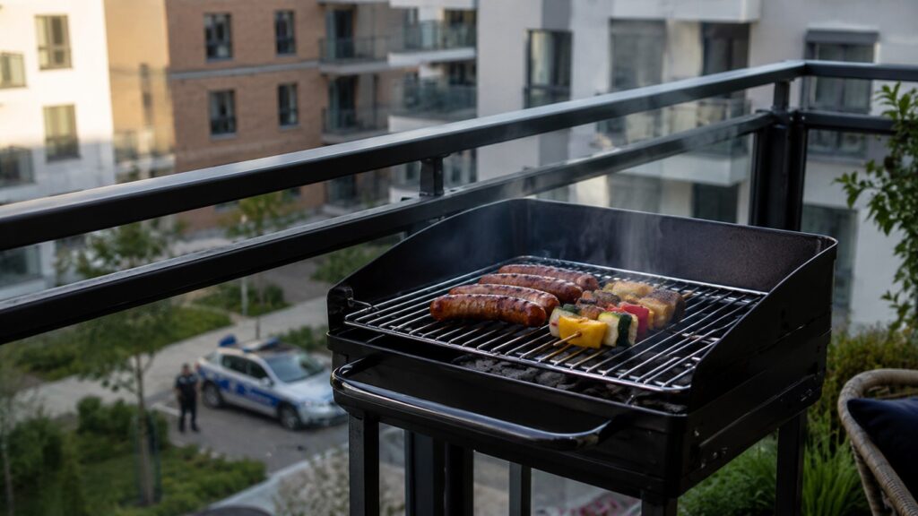 Grill w ogrodzie i na balkonie: kiedy sąsiad może wezwać straż miejską