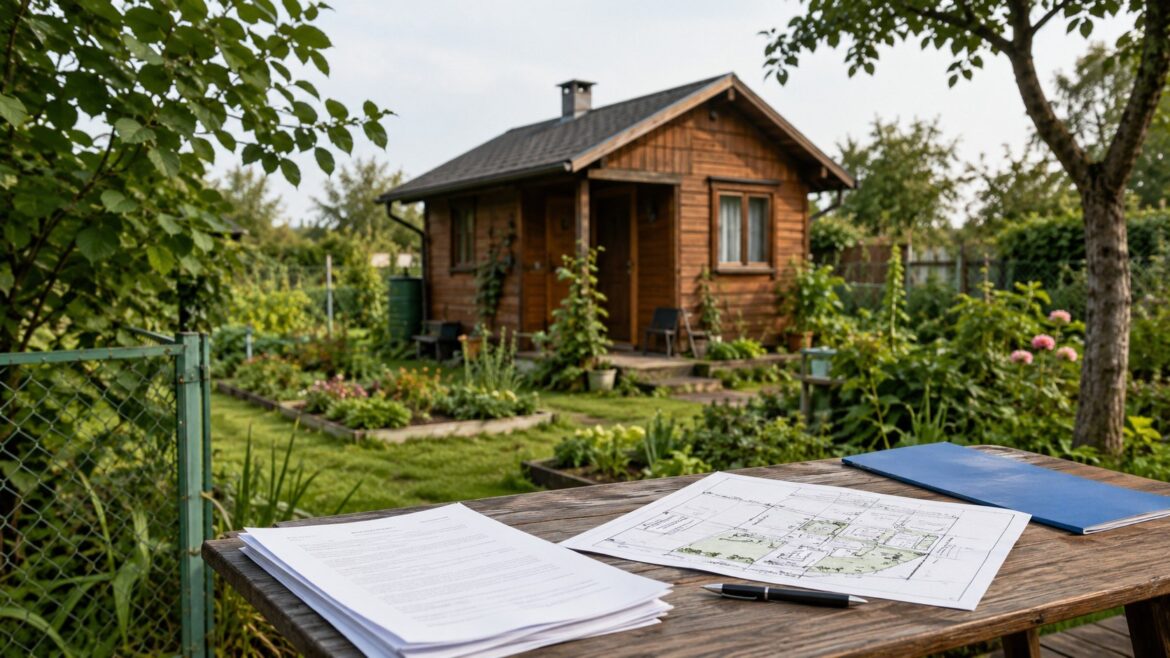 Czy można postawić domek na działce ROD? Sprawdź limit 35 m², wysokość 4 lub 5 m, taras do 12 m², odległość od granicy oraz procedurę legalizacji niezgodnej altany.