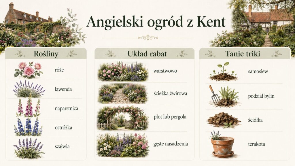 Angielski ogród wiejski z Kent: rośliny, rabaty i inspiracje do polskiego ogrodu