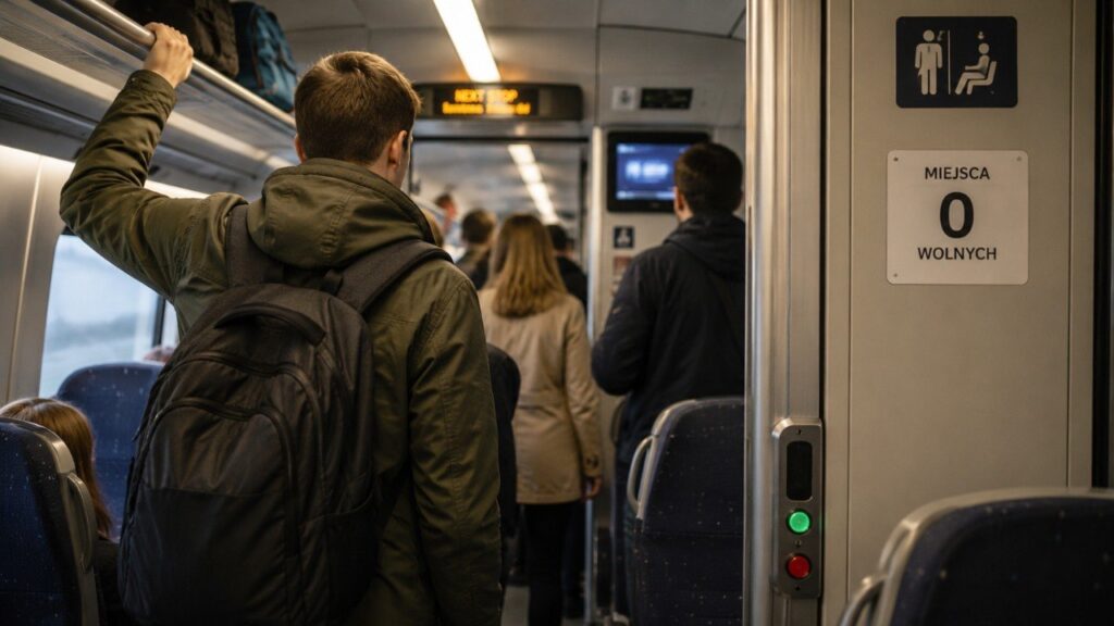 Brak miejsca w pociągu: czy pasażer może jechać stojąc i kiedy żądać zwrotu pieniędzy