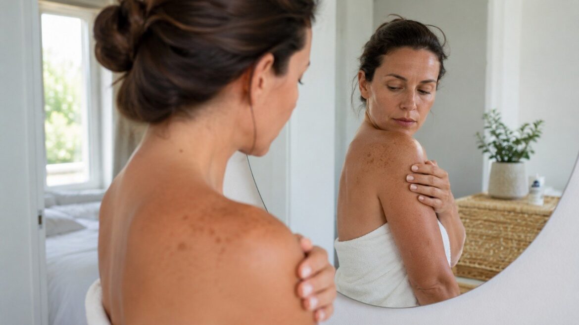 Plamy na skórze po lecie nie zawsze są śladem po opalaniu. Zobacz, które znamiona i przebarwienia wymagają kontroli dermatologa, kiedy działać pilnie i kiedy warto wykonać dermatoskopię po wakacjach.