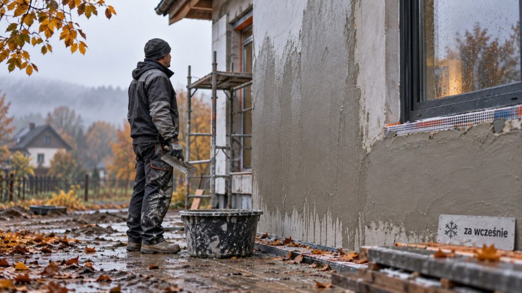 Prace budowlane jesienią: których robót nie zaczynać przed serią chłodnych i wilgotnych nocy