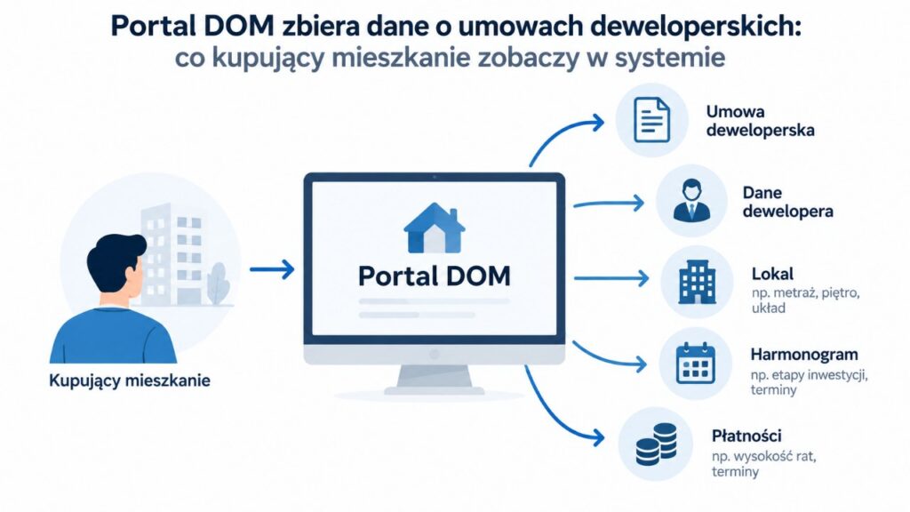 Portal DOM zbiera dane o umowach deweloperskich: co kupujący mieszkanie zobaczy w systemie