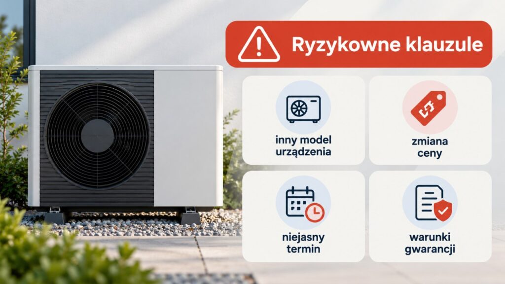 Pompa ciepła w umowie może być inna niż zamawiana. UOKiK wskazał ryzykowne klauzule