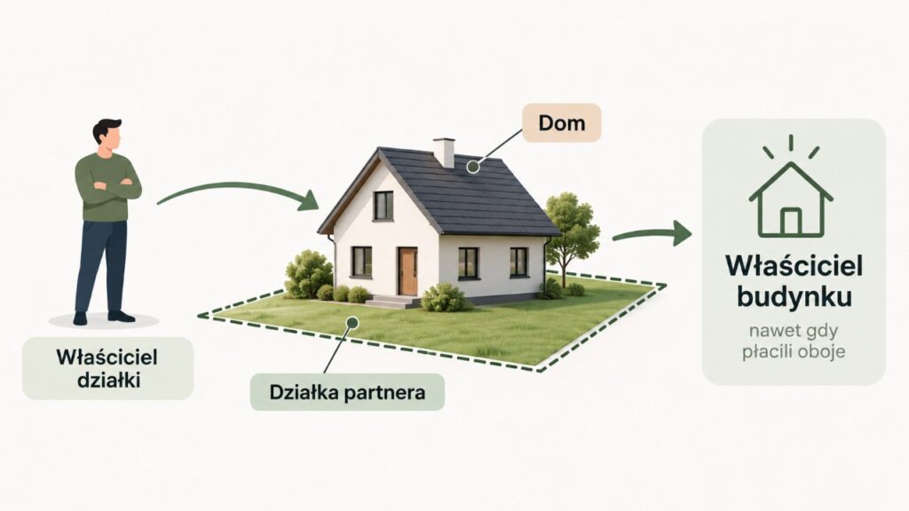 Dom na działce partnera: kto naprawdę staje się właścicielem budynku, nawet jeśli płacili oboje